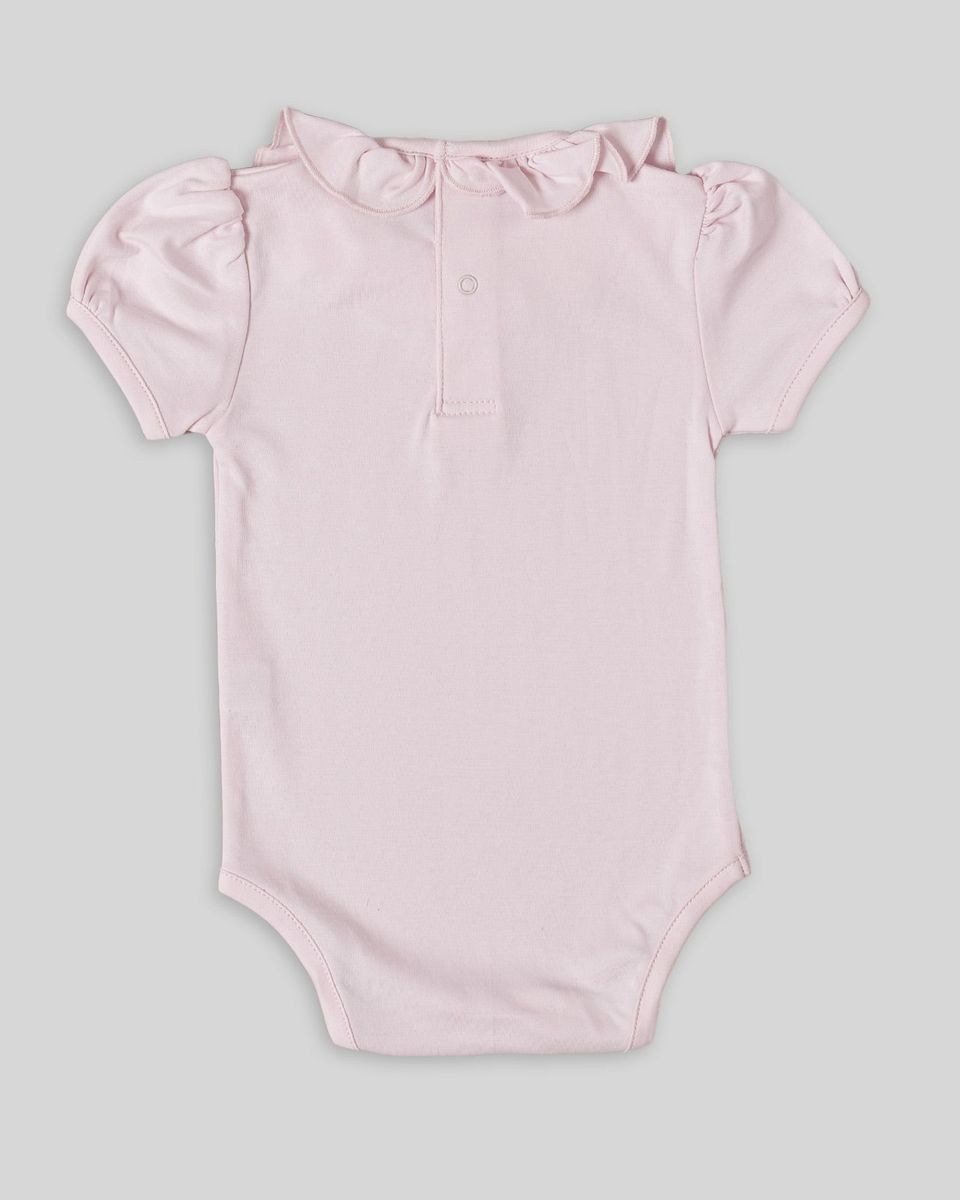 Short Sleeve Baby Bodysuit- Pink