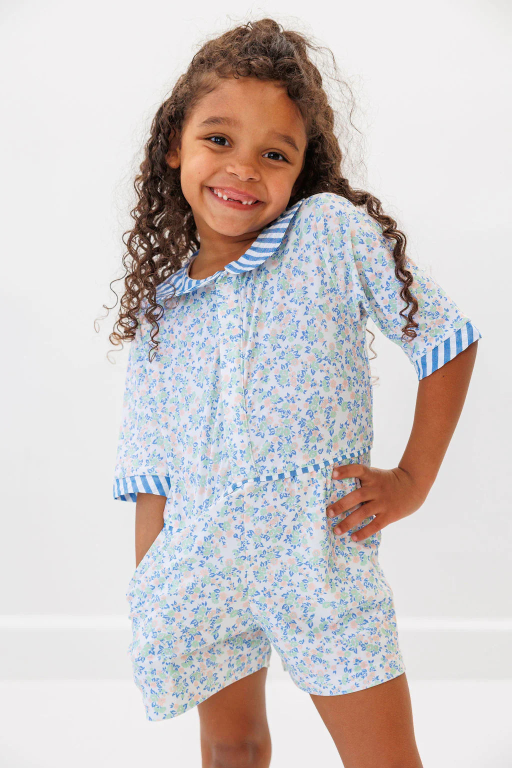 Floral Seersucker Romper