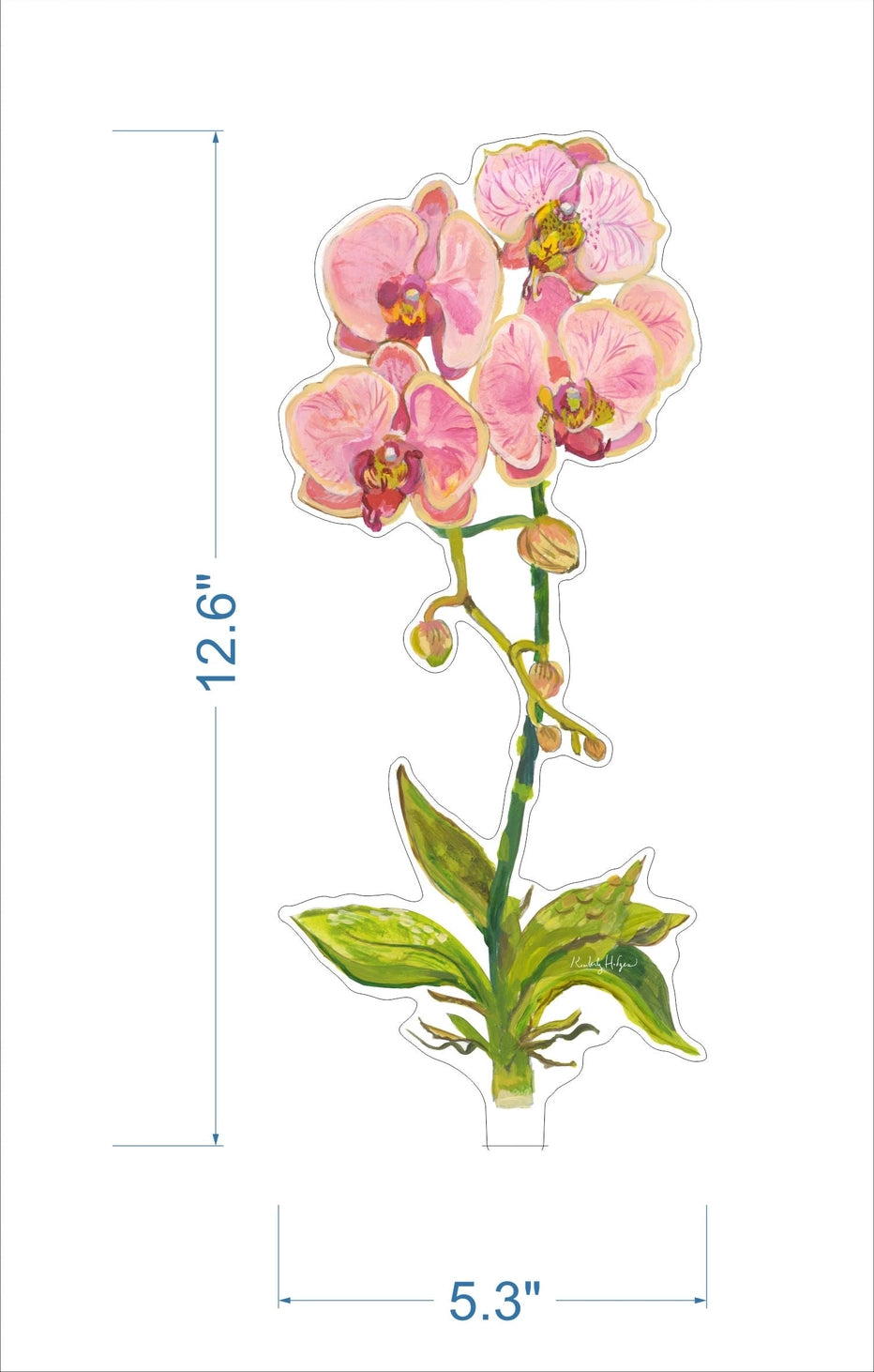 Acrylic Coral Orchid