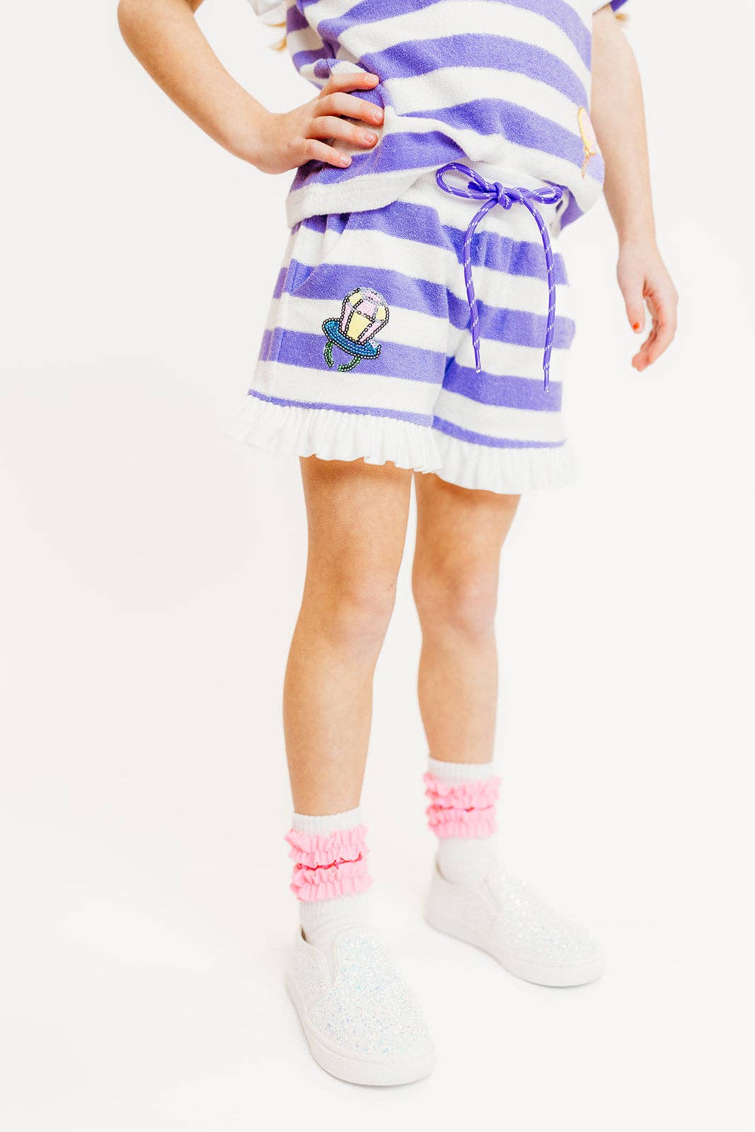 Pink Varsity Socks