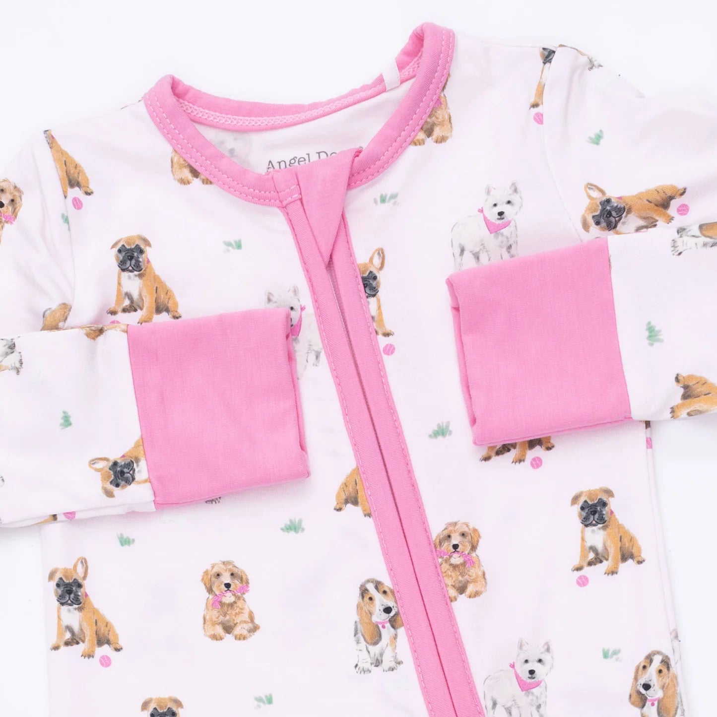 Convertible Romper- Bestie Dogs Pink