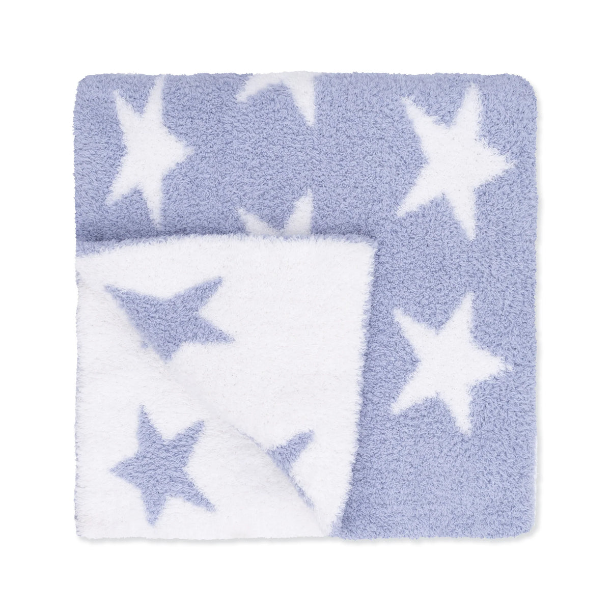 Chenille Blanket- Dusty Blue Star