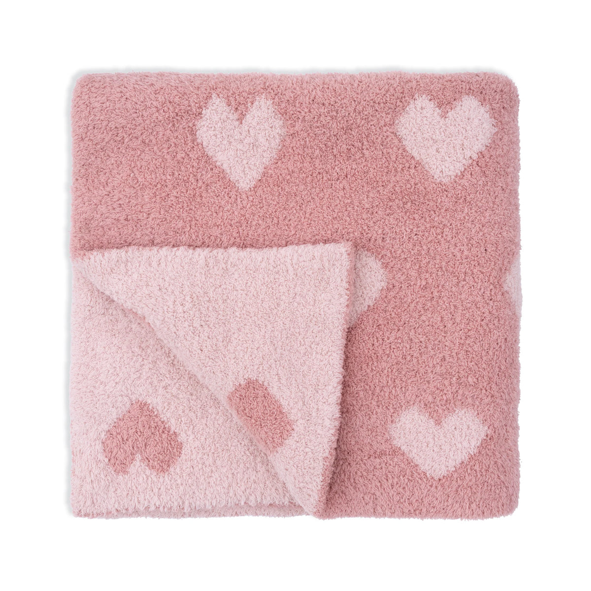 Chenille Blanket- Rose Heart