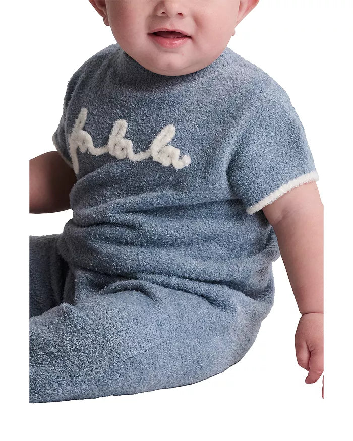 CozyChic Lite® Baby Fa La La Onesie- Blue Dusk