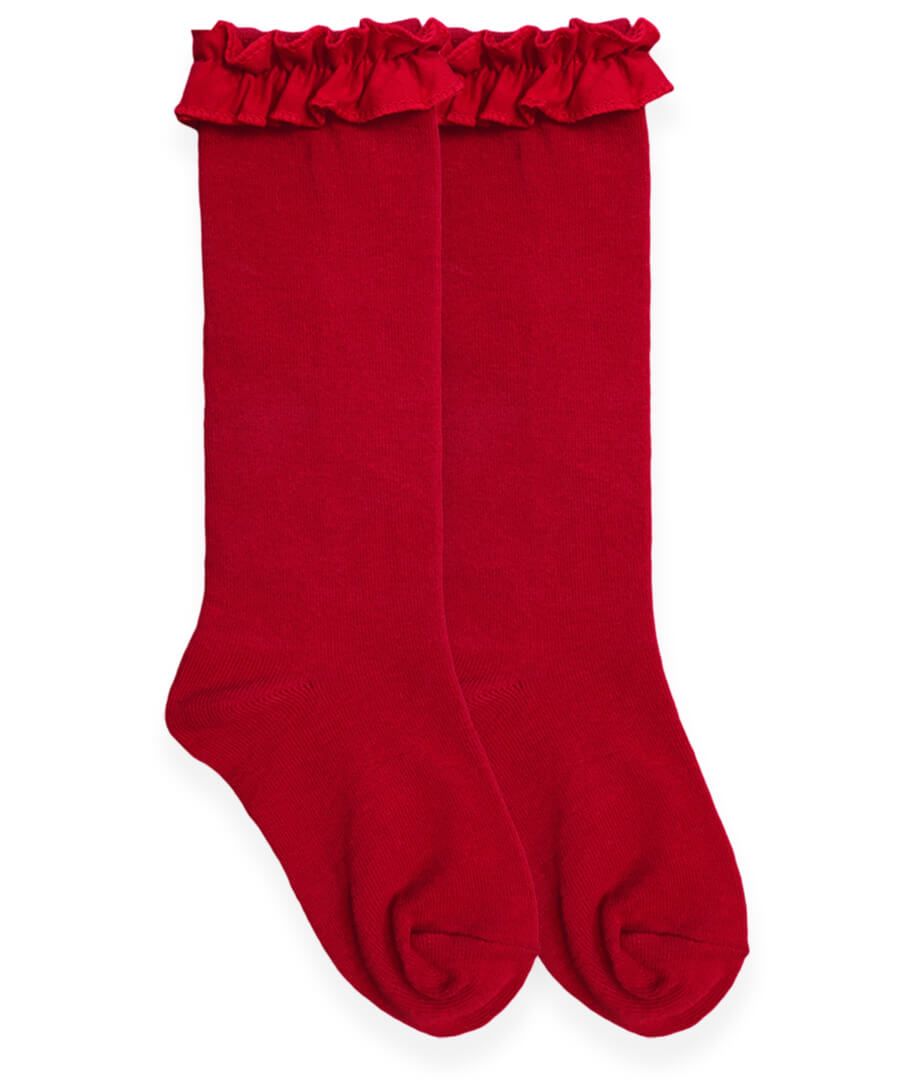 Ruffle Knee High Socks 1 Pair