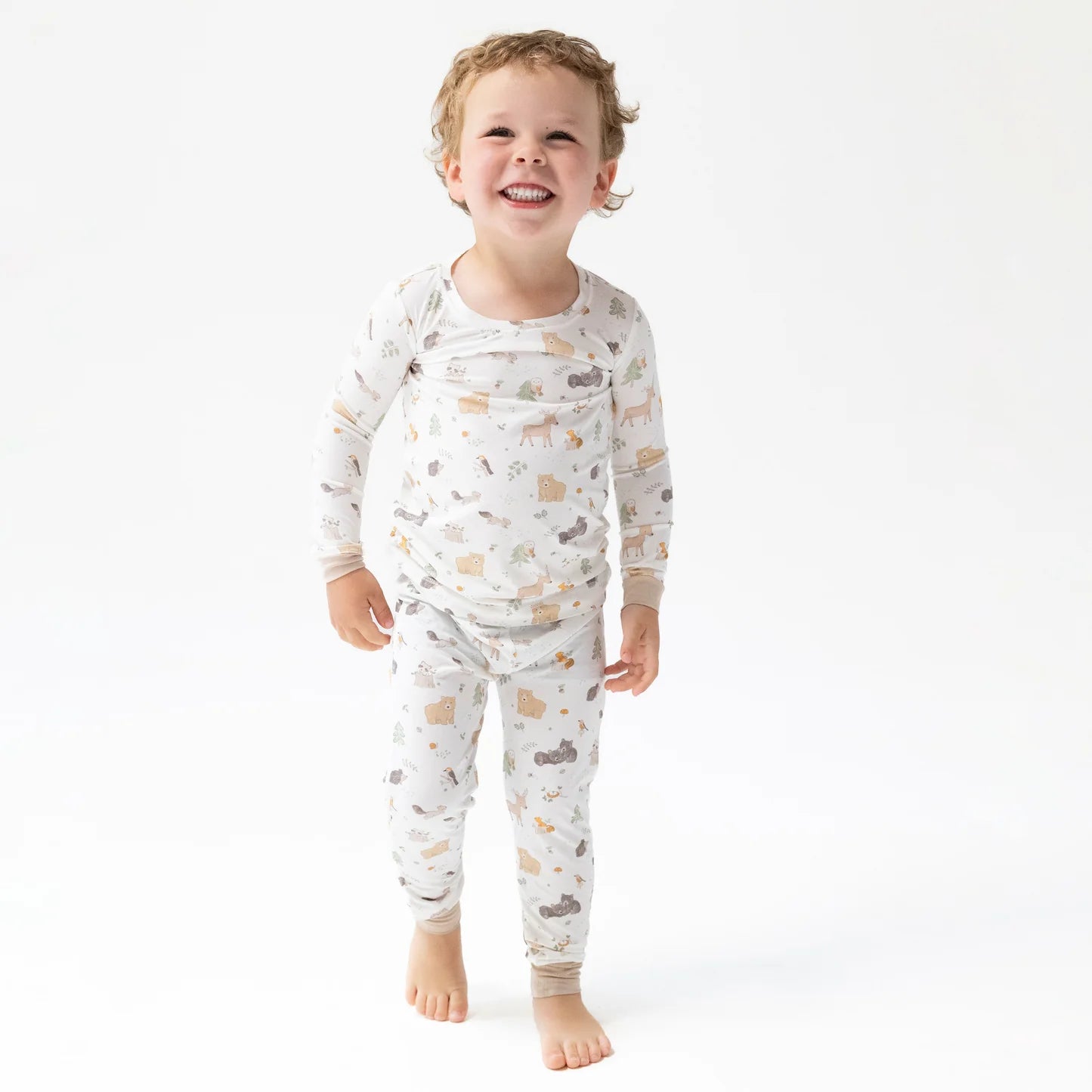Long Sleeve Loungewear Set- Woodland Babies