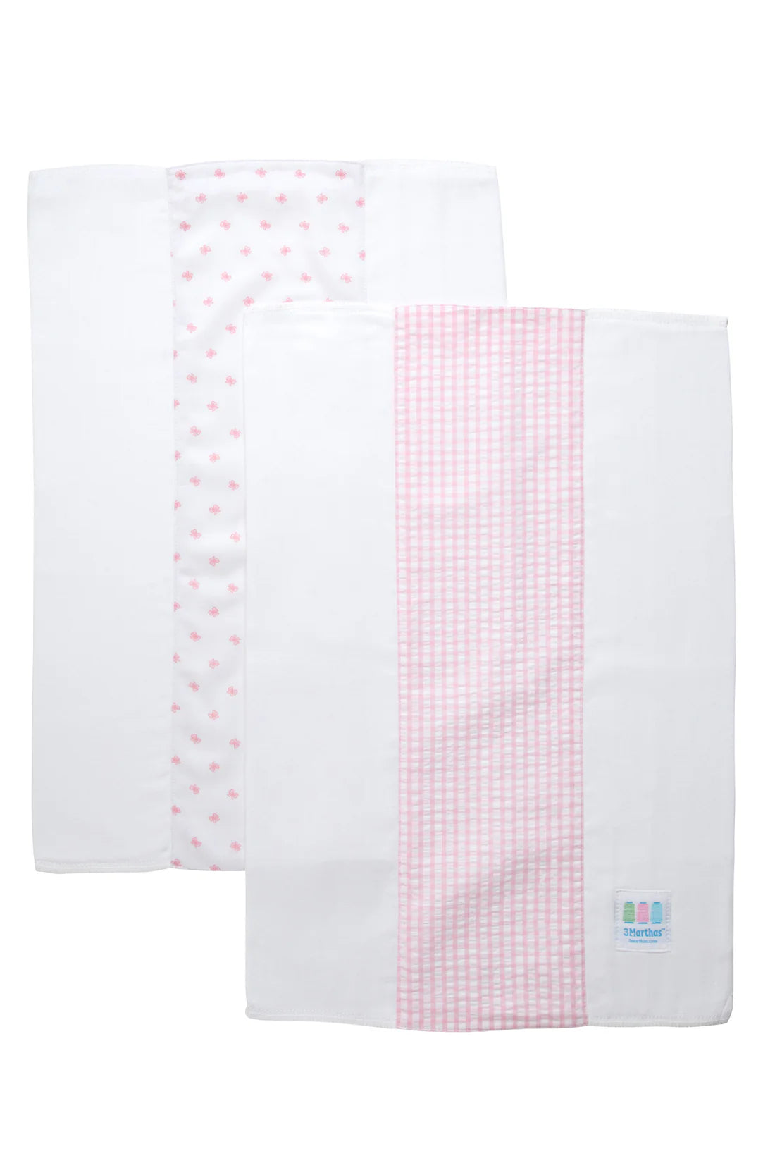 Bow Set of 2 Burp Cloths