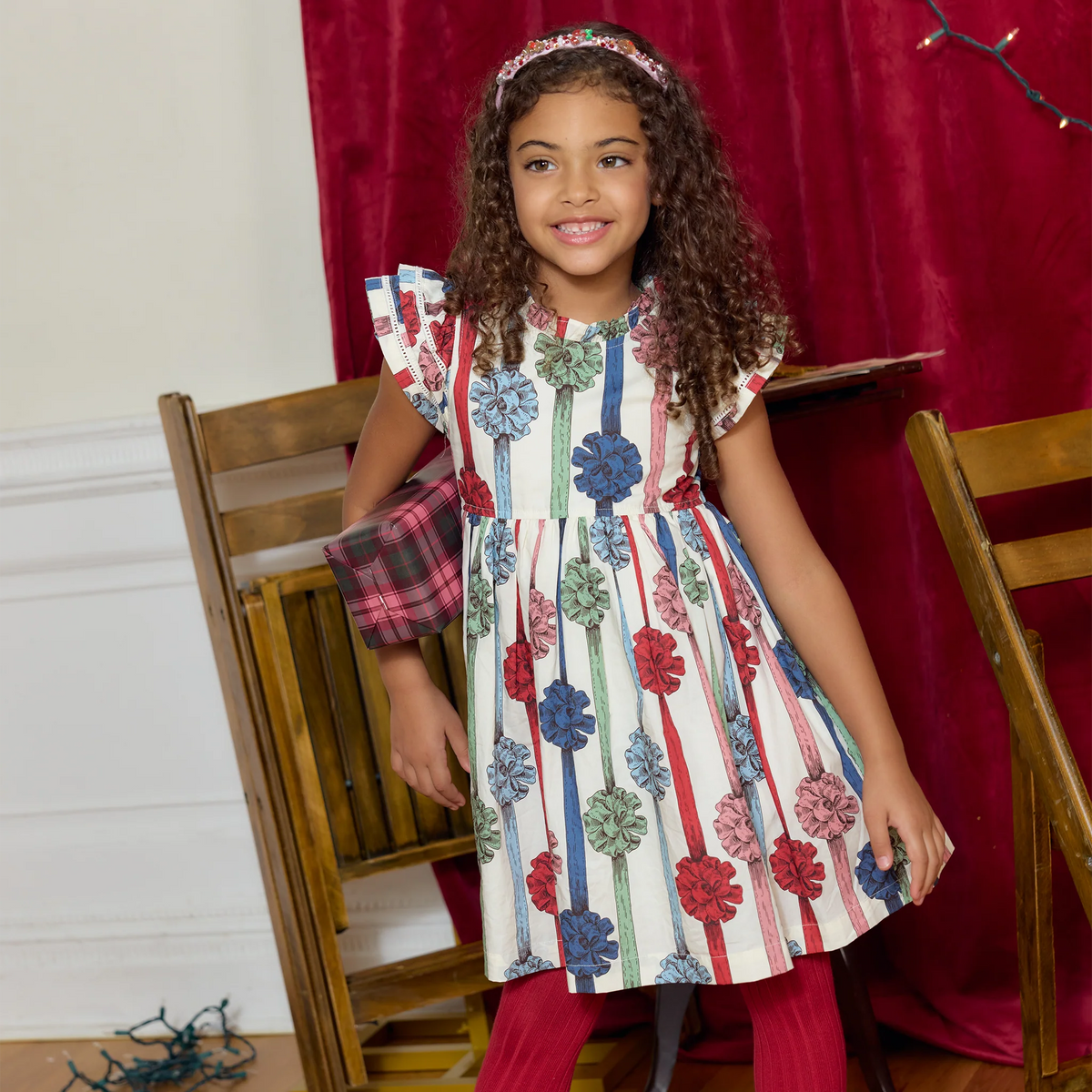 Double Ruffle Jennifer Dress- Present Bows