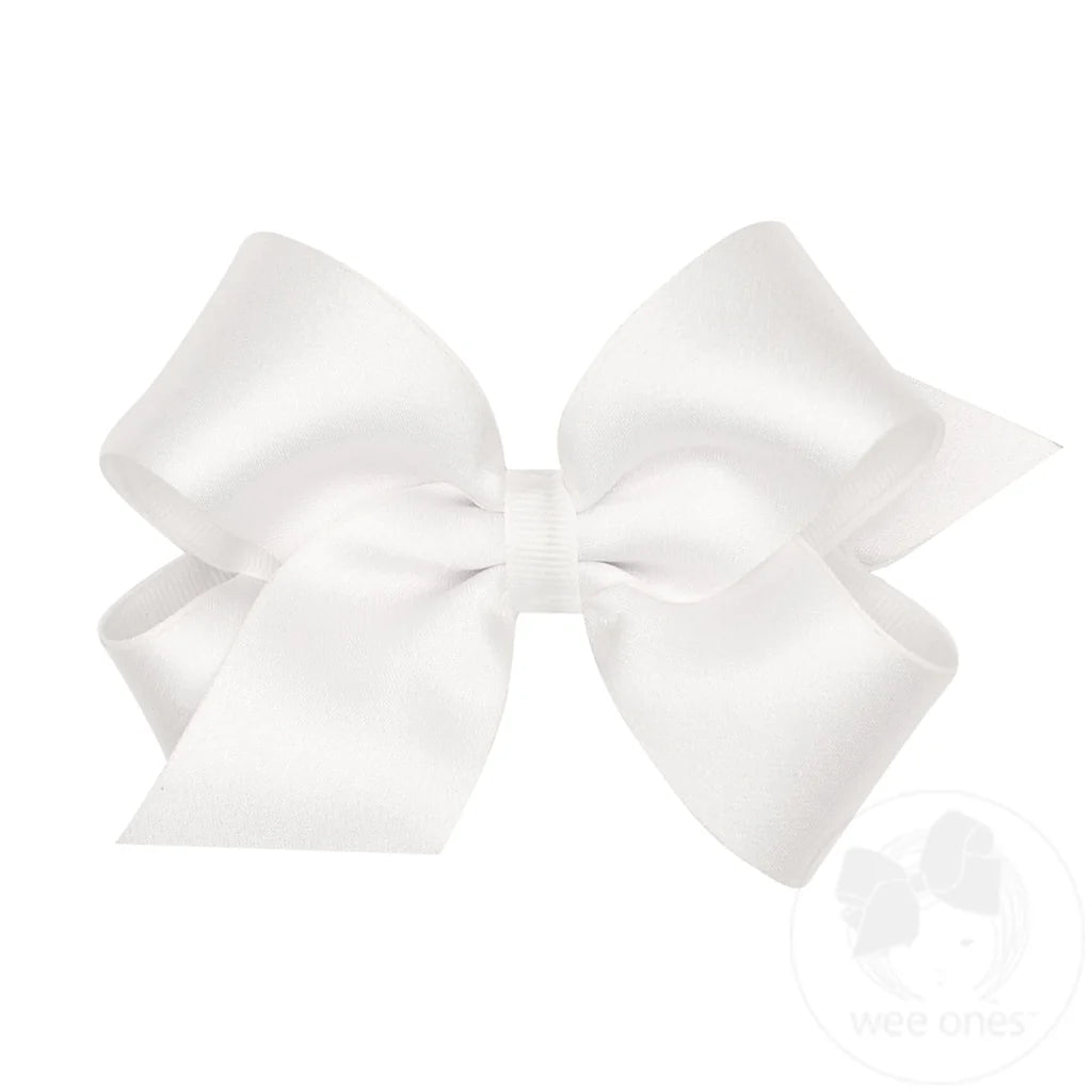 King Crepe Satin Grosgrain Underlay Bow