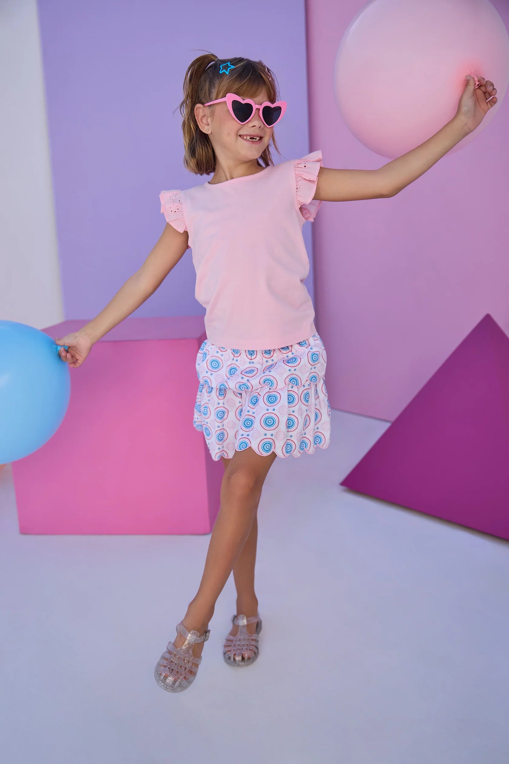 Eyelet Tank- Pink