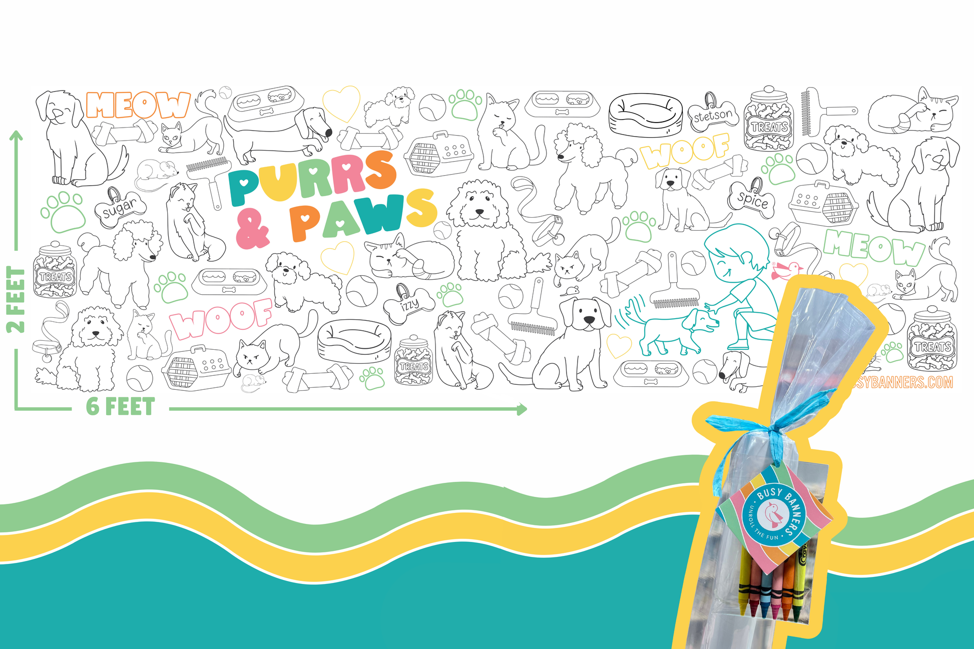 Busy Banners - Giant Coloring Banner