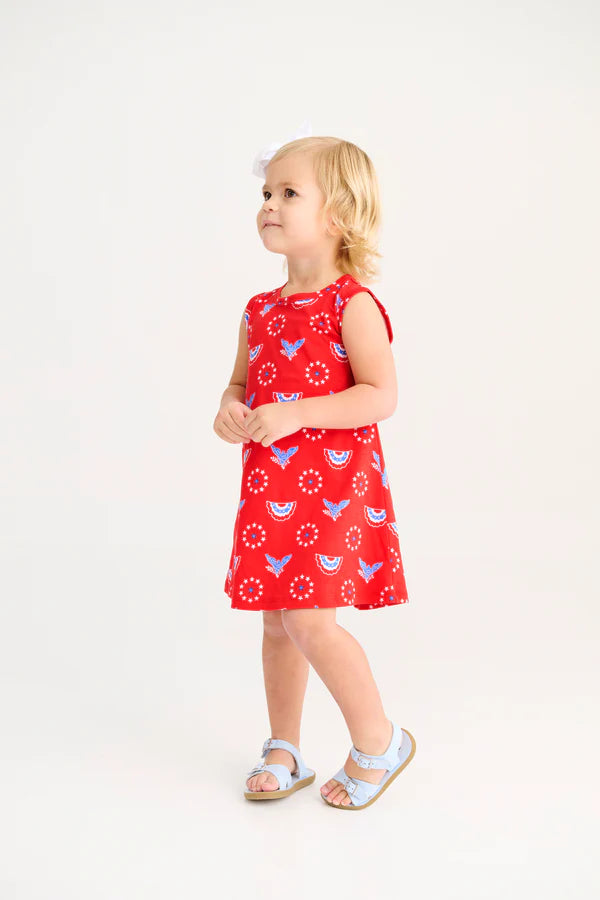 Sleeveless Polly Play Dress- Star Spangled Swag
