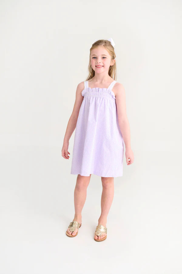 Lainey's Little Dress- Lauderdale Lavender Gingham
