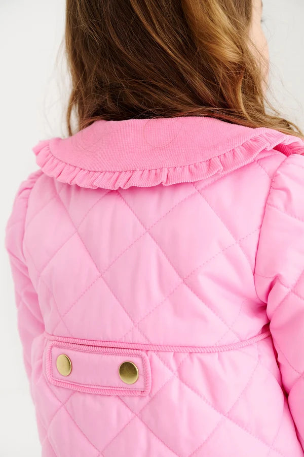 Maude's Carlyle Quilted Coat- Hamptons Hot Pink