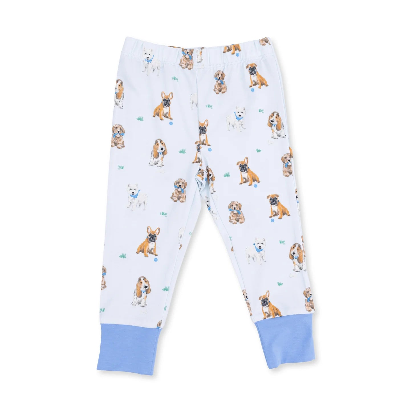 Short Sleeve Loungewear Set- Bestie Dogs Blue