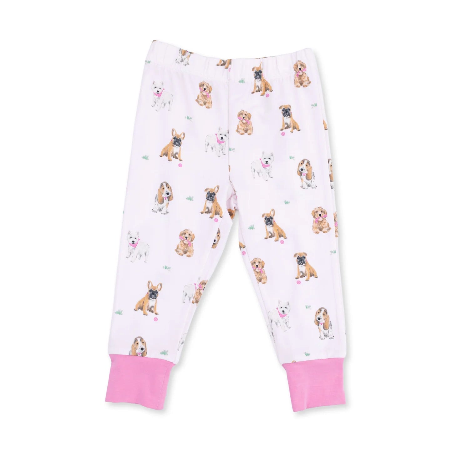 Short Sleeve Loungewear Set- Bestie Dogs Pink