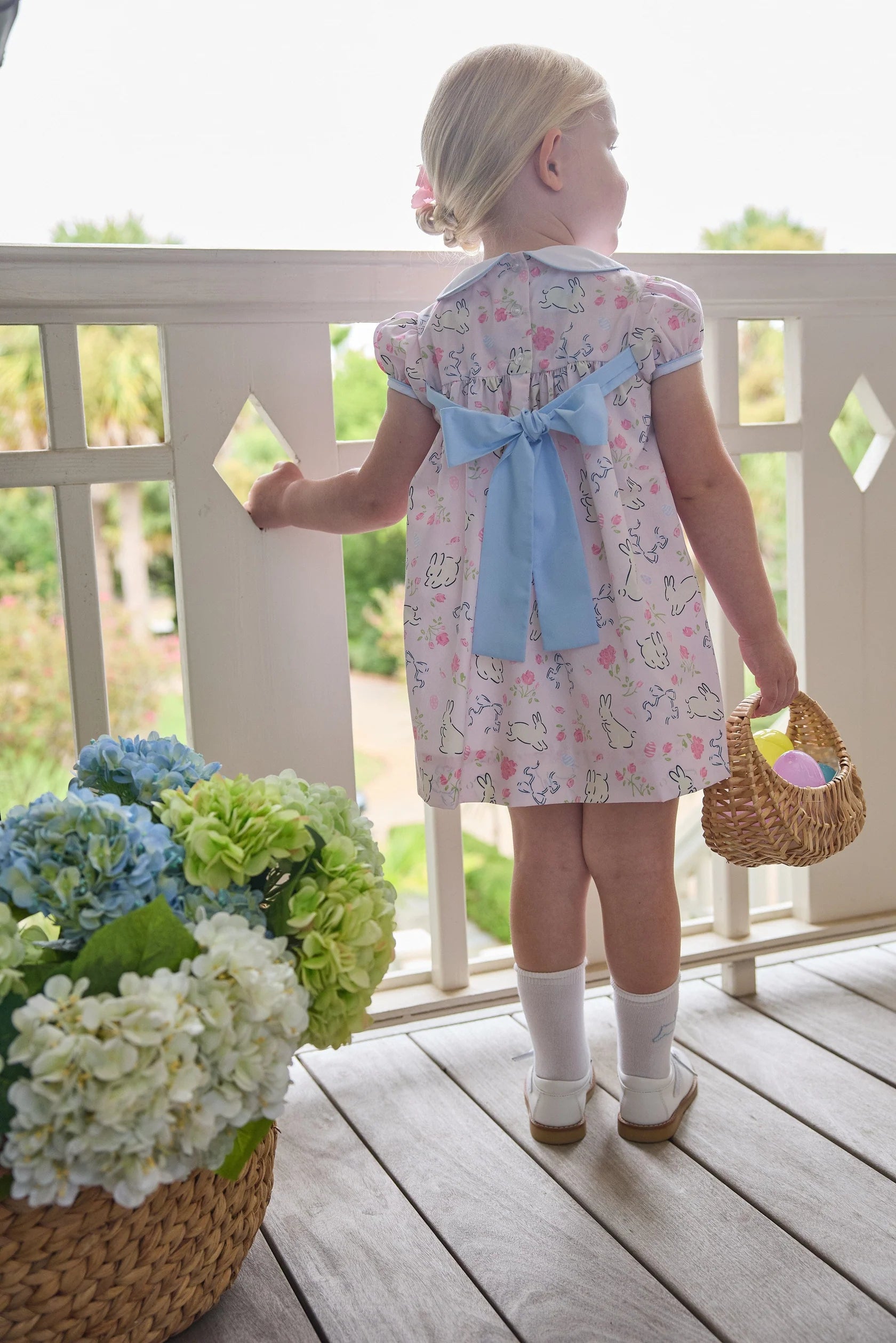 Short Sleeve Natalie Dress - Bunny Blooms