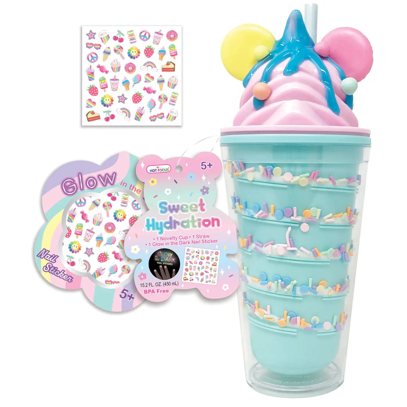 Sweet Hydration- Rainbow Novelty Cup