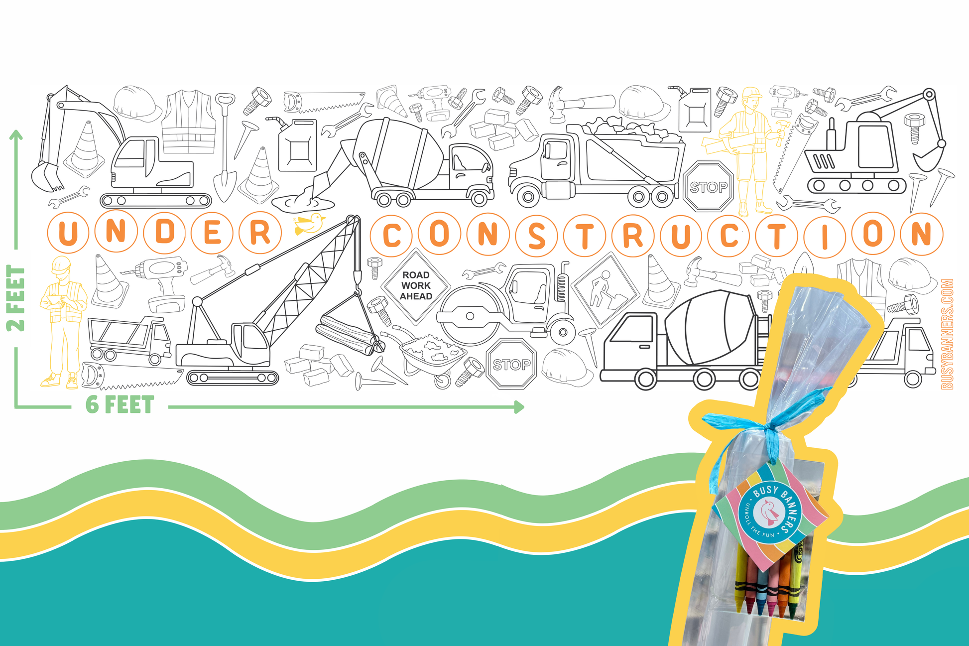 Busy Banners - Giant Coloring Banner