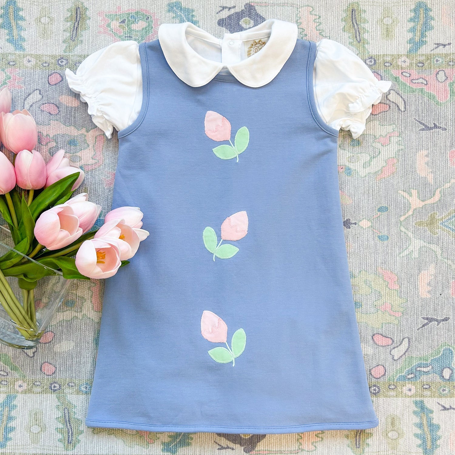 Maude's Peter Pan Collar (Short Sleeve Pima) - Worth Ave White