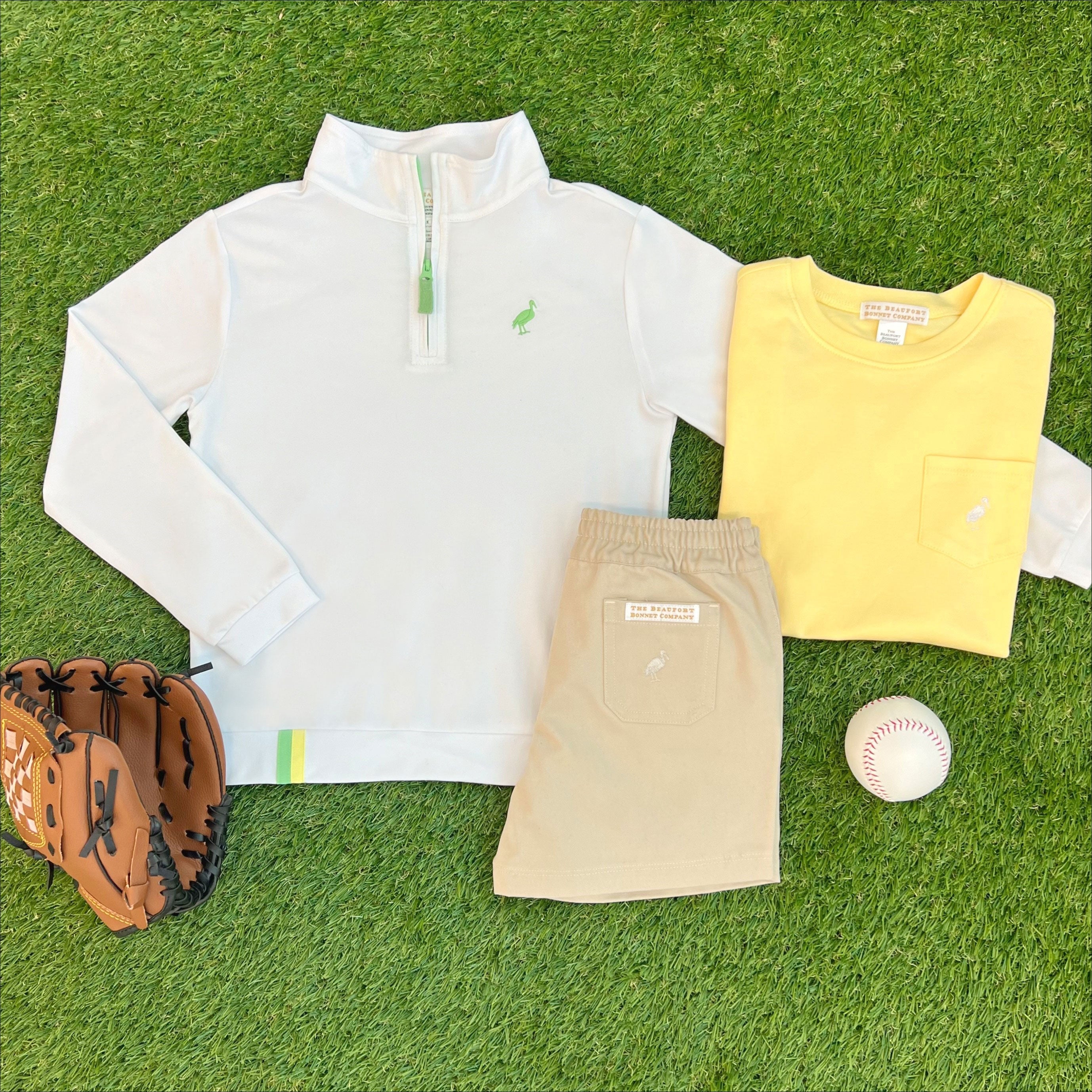 Prepletic™ Hayword Half-Zip - Worth Avenue White