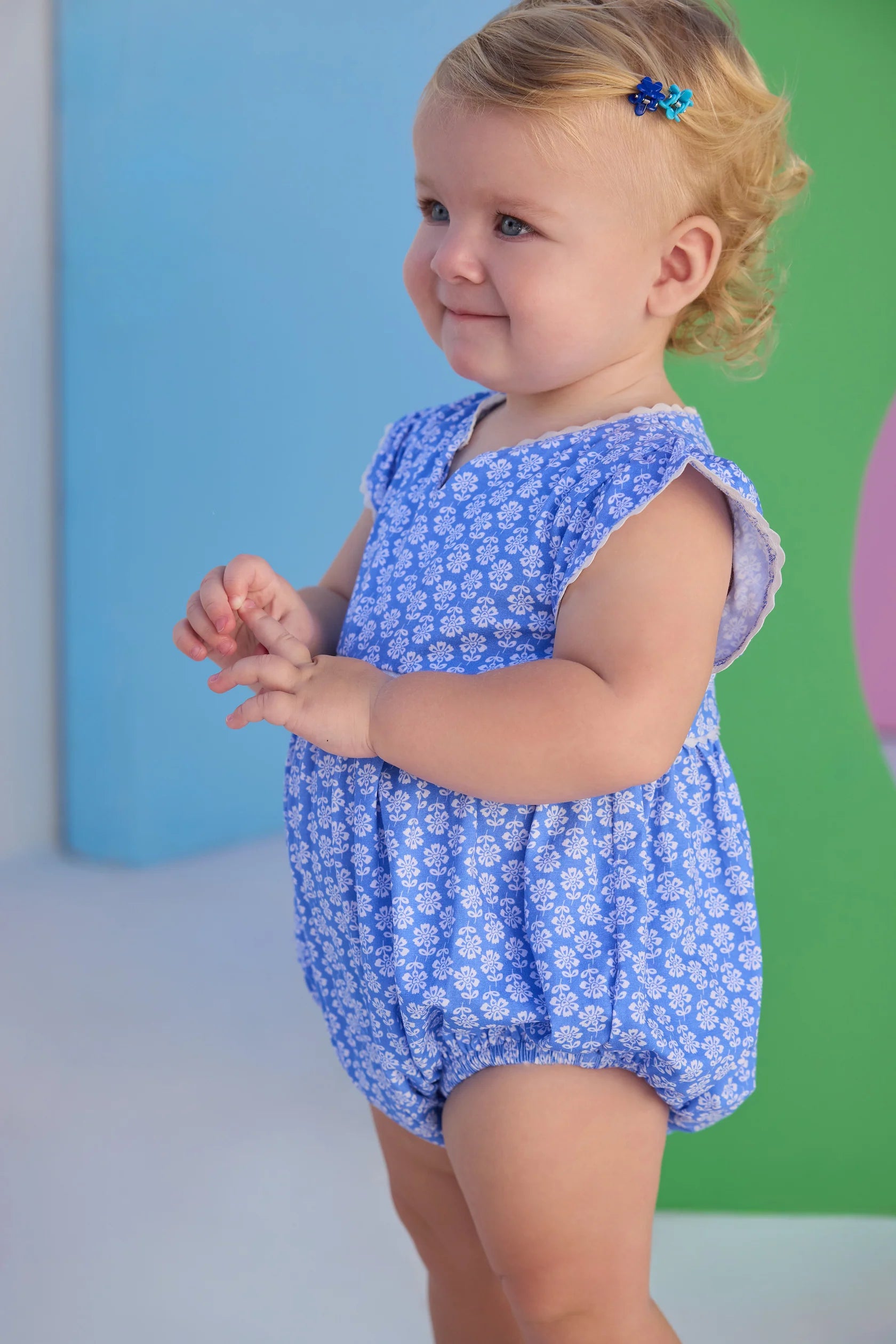 Positano Bubble - Periwinkle Block Print