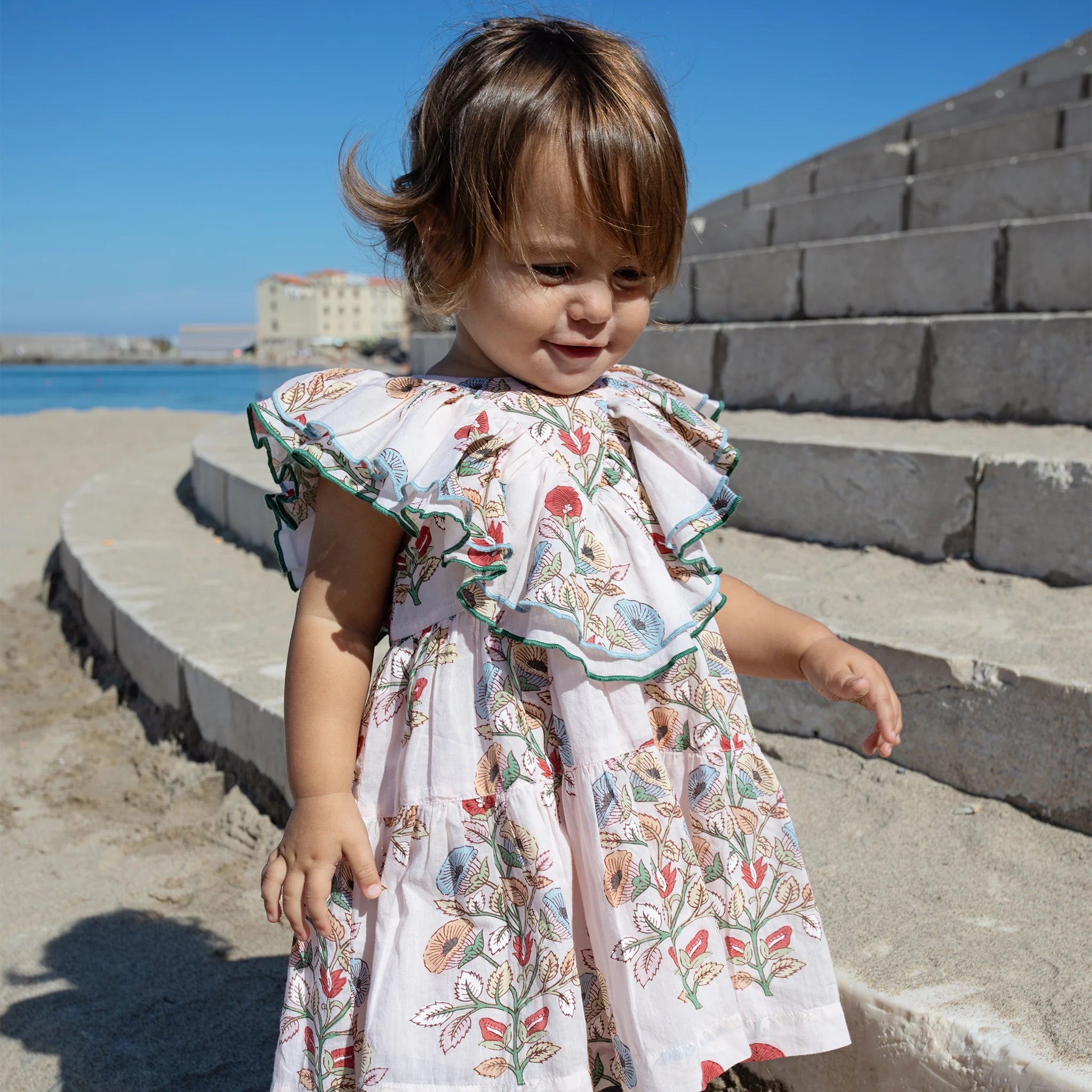 baby girls raphaela dress set- multi bouquet floral