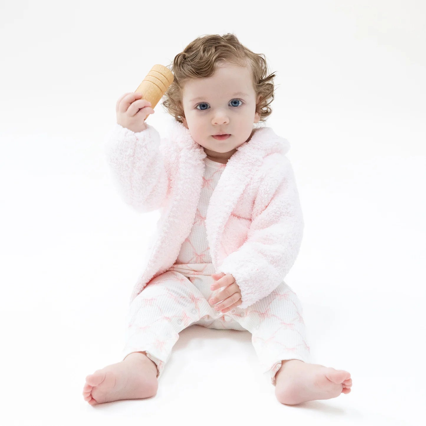 Pretty Pink Hooded Chenille Jacket