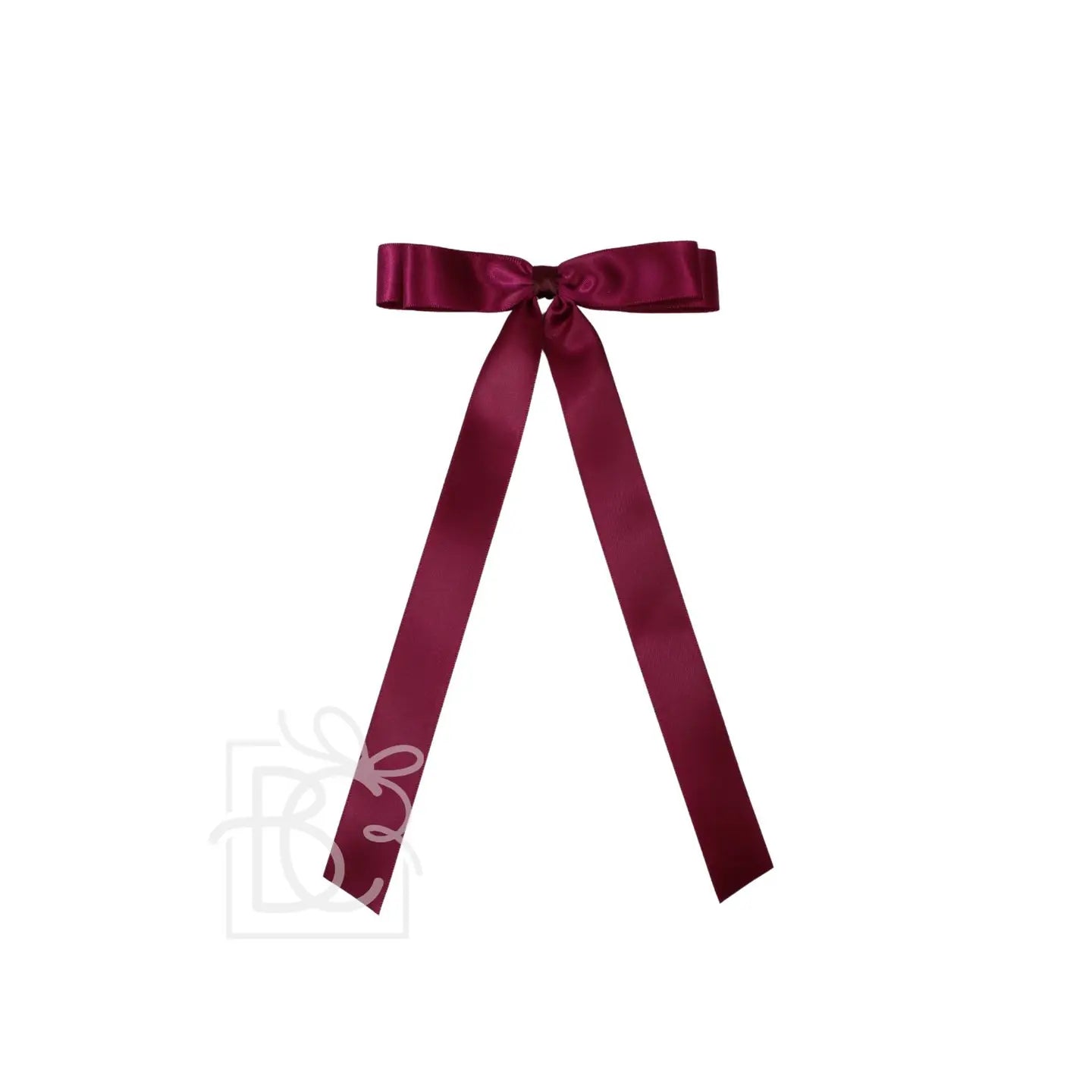 7/8" Satin Layered Tail Bow On Alligator Clip