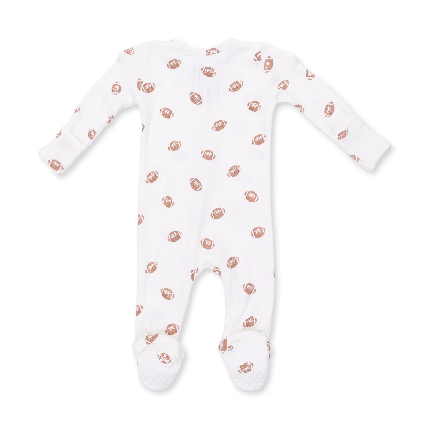 2 Way Zipper Footie- Mini Footballs