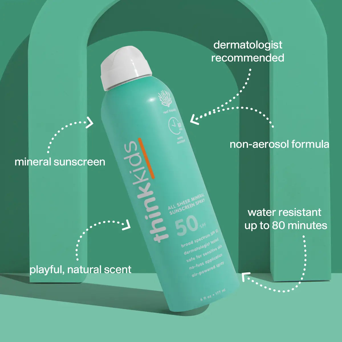 Think Kids Spf 50 All Sheer Mineral Sunscreen Spray