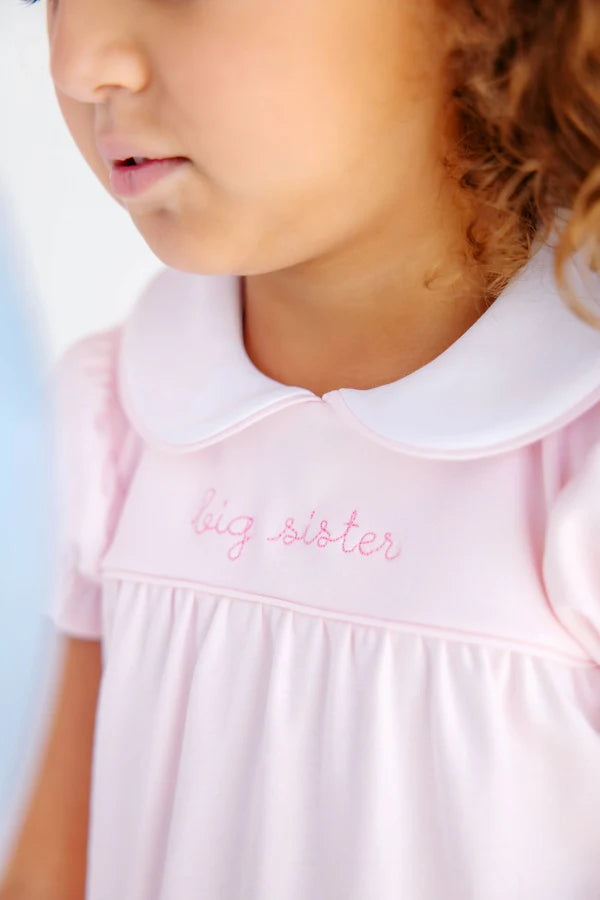 Pink Holly Day Dress- Big Sister
