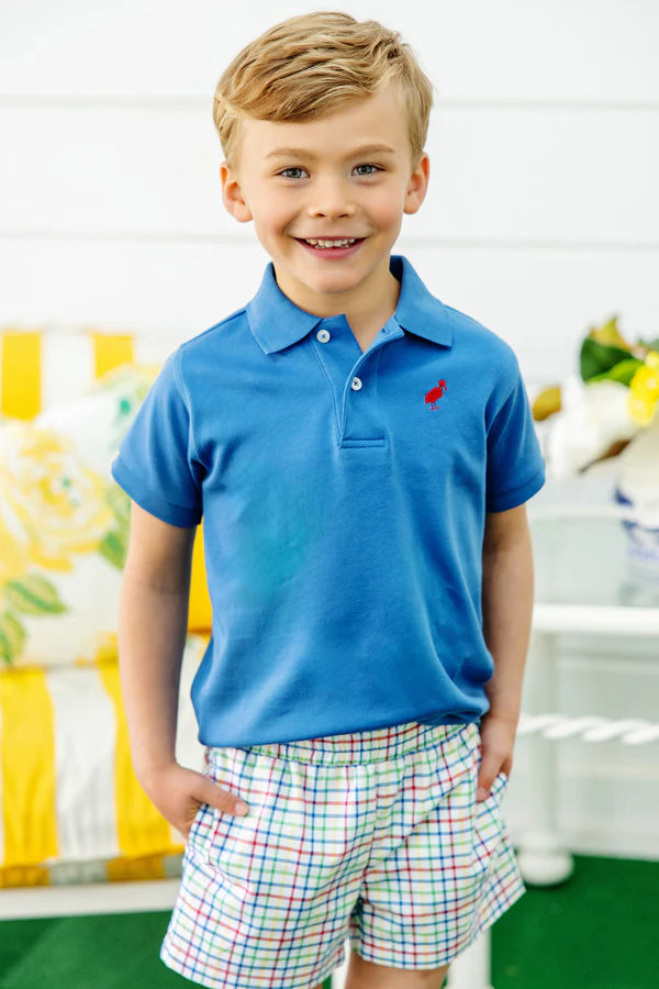 Prim & Proper Polo- Wood Boat Blue