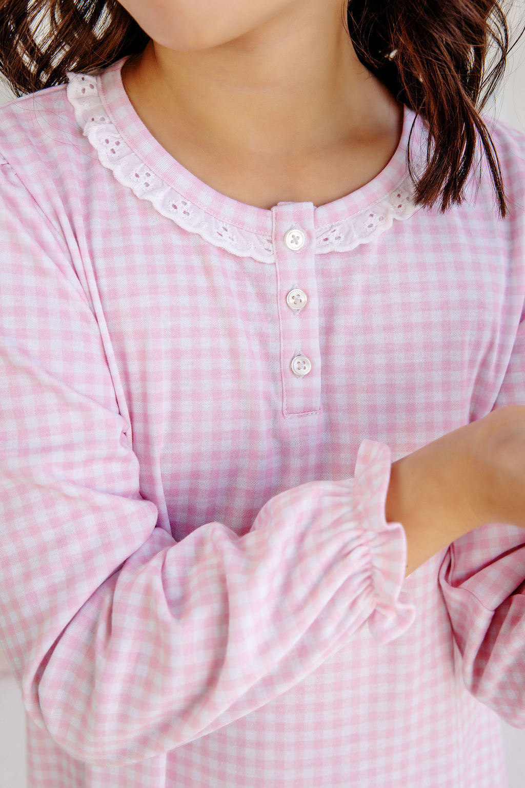 Marnie Morning Gown - Palm Beach Pink Gingham