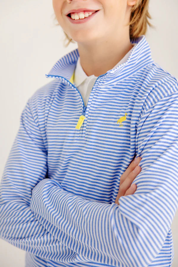 Prepletic Hayword Half Zip- Barbados Blue Stripe