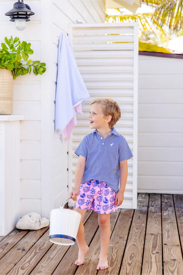 Prim & Proper Polo- Rockefeller Royal Stripe