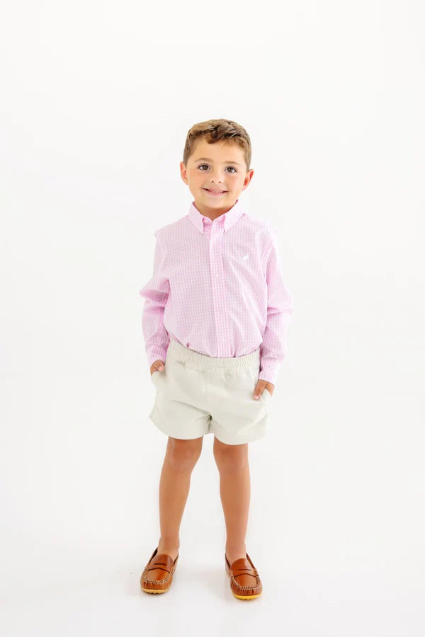 Dean's List Dress Shirt- Pink Greenbriar Gingham