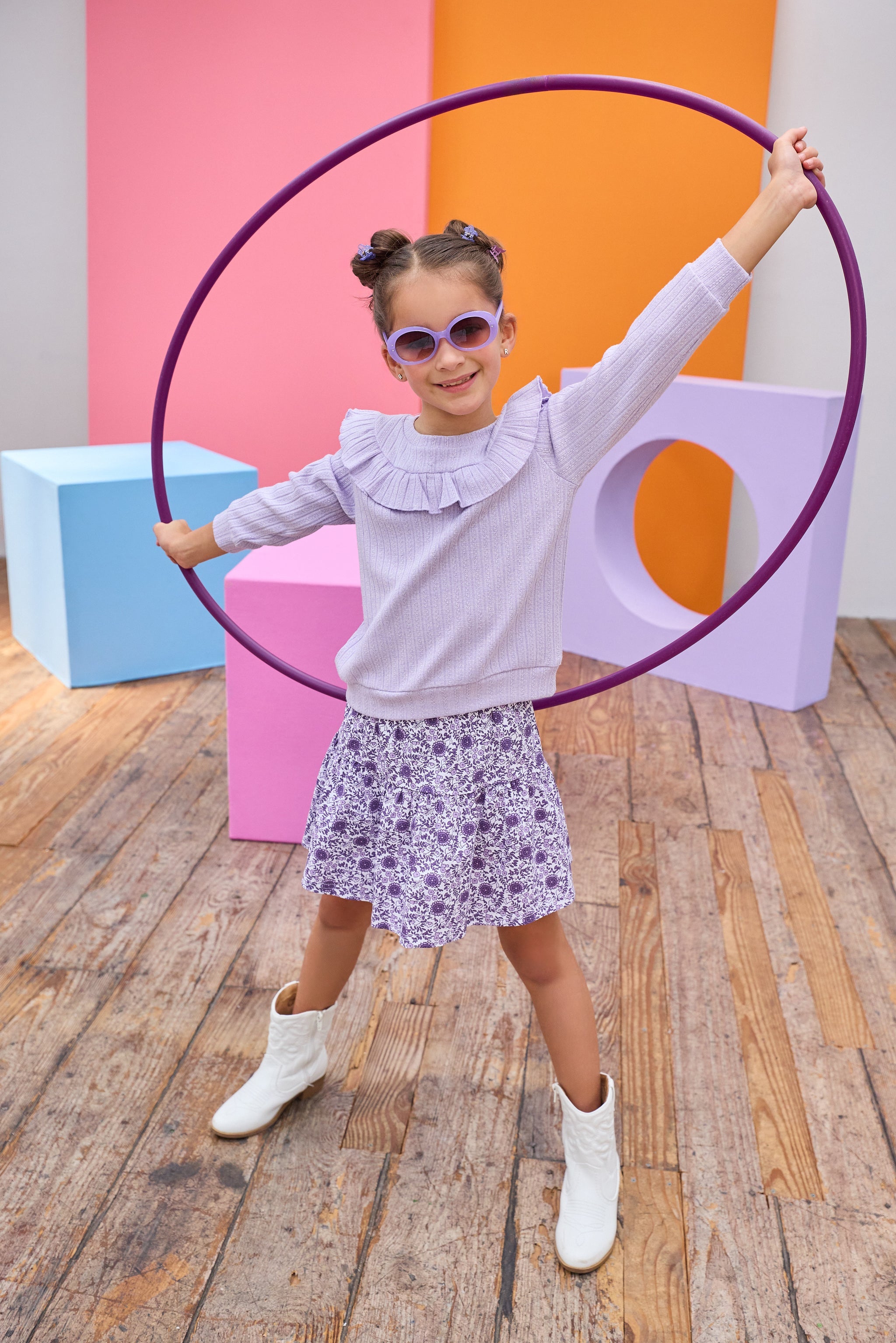 Sally Skort - Lavender Vine Floral