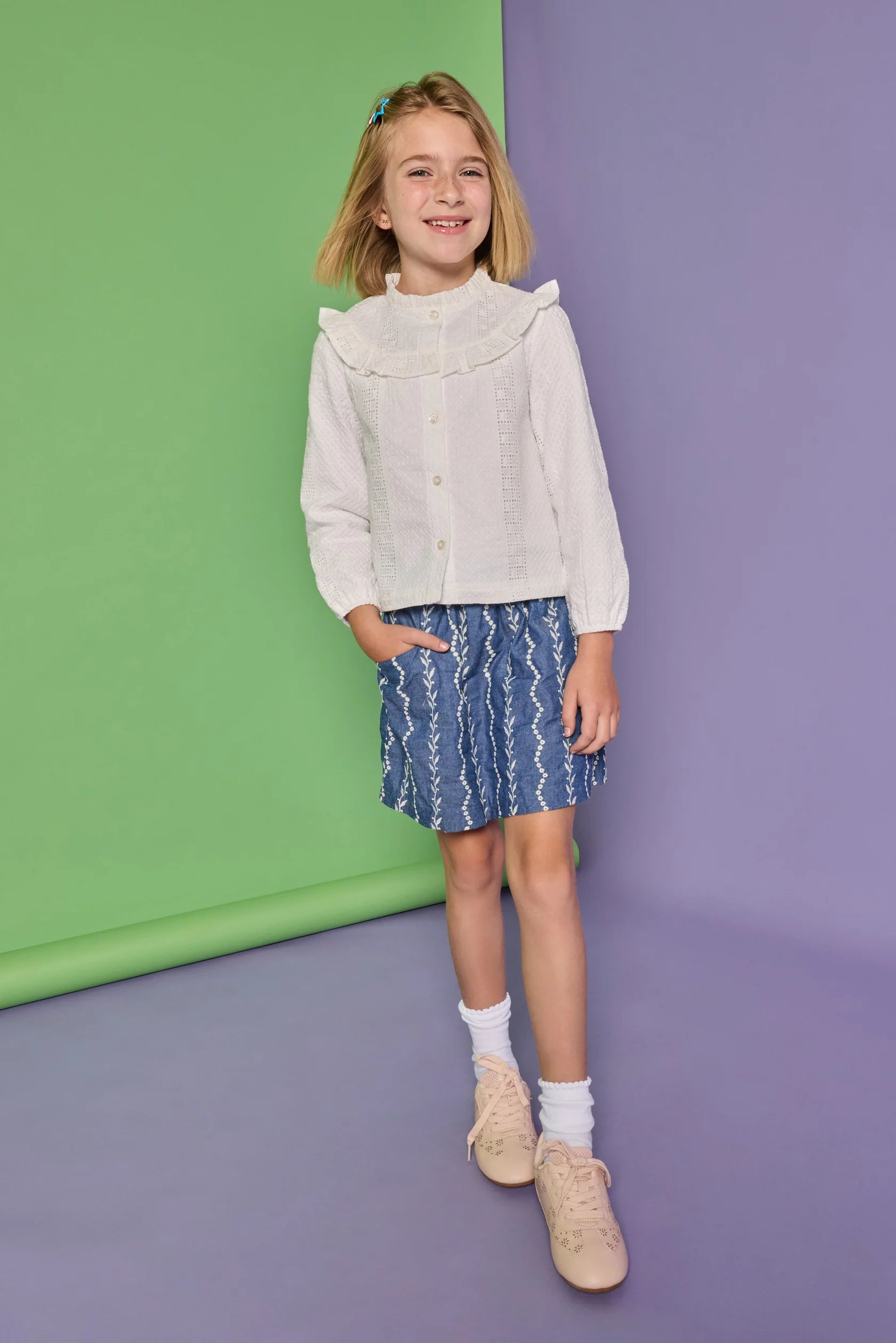 Cintra Top- White Eyelet