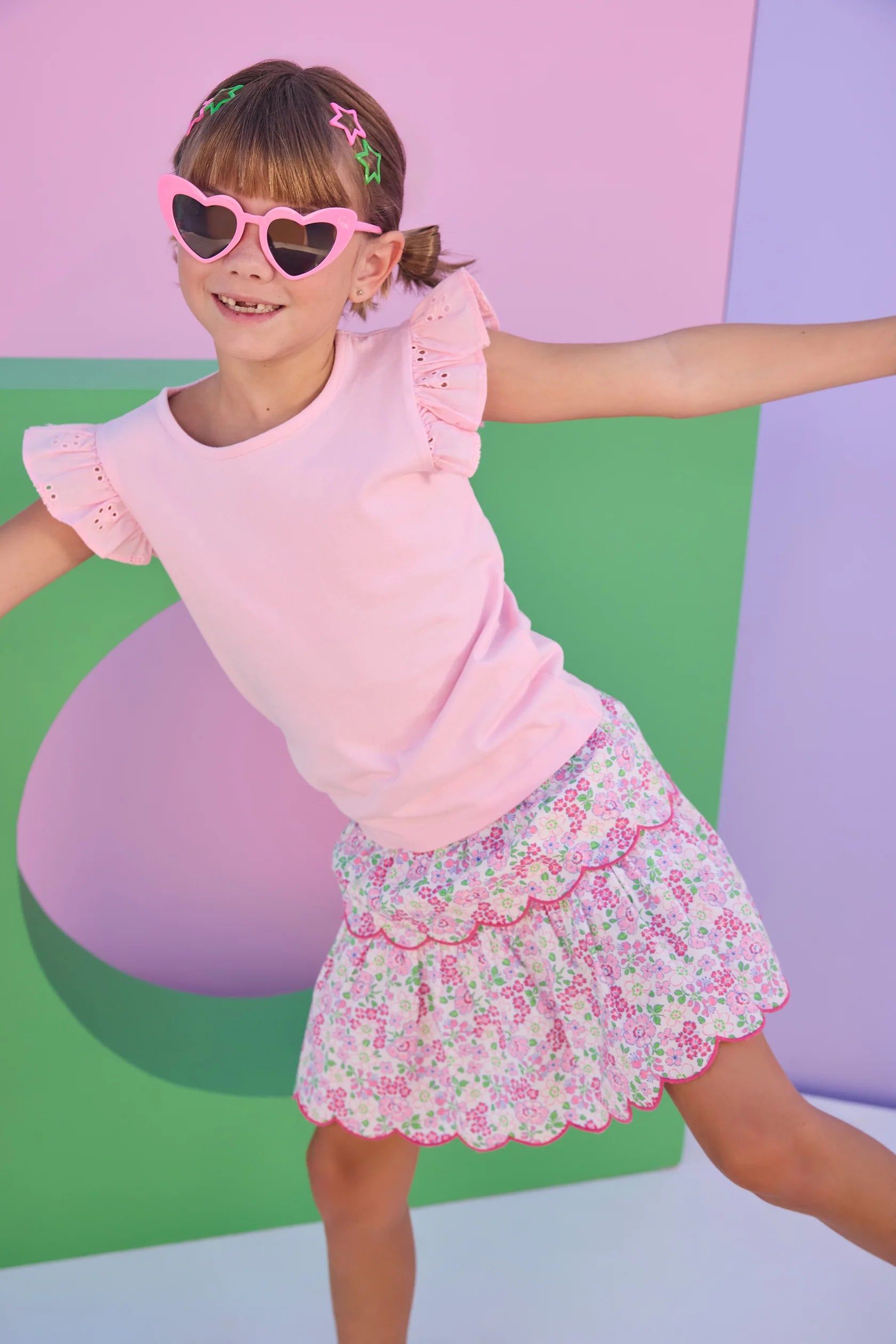 Eyelet Tank- Pink