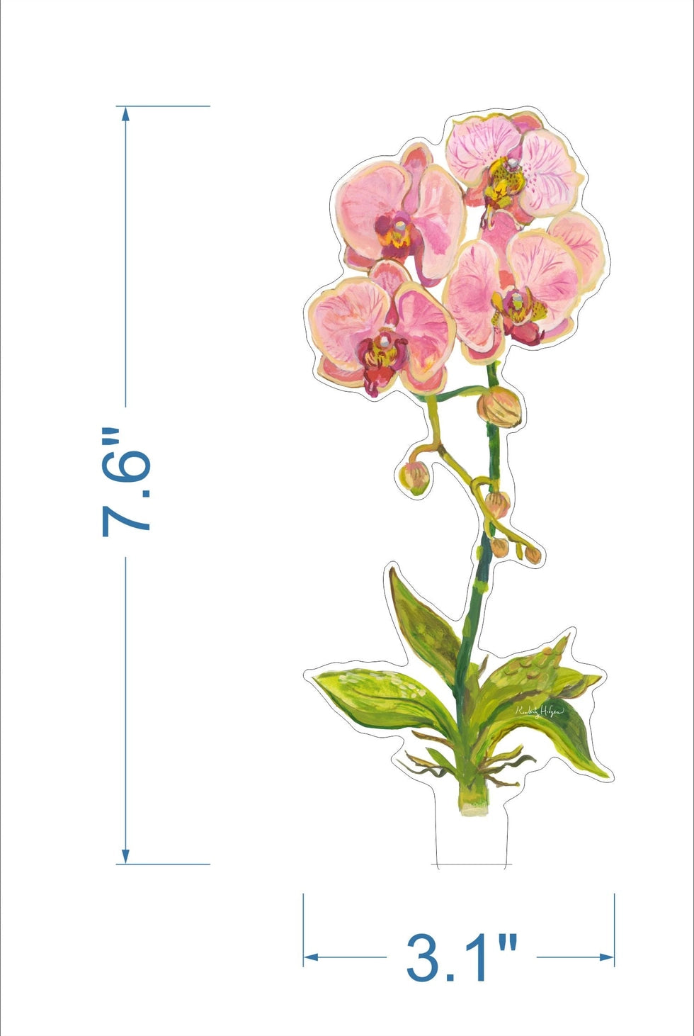 Acrylic Coral Orchid