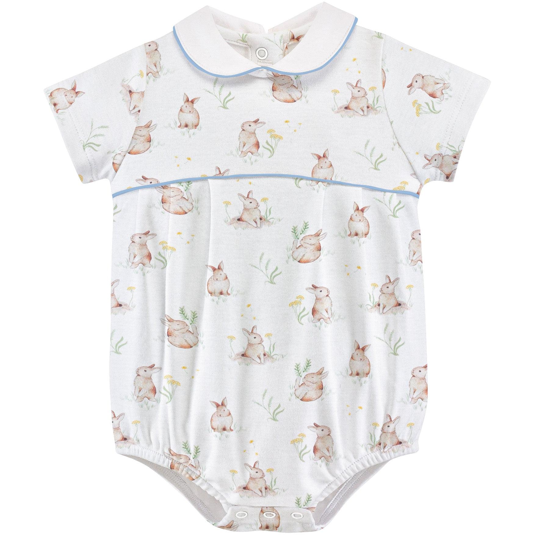 Little Hops- Boys Bubble w/ Round Collar