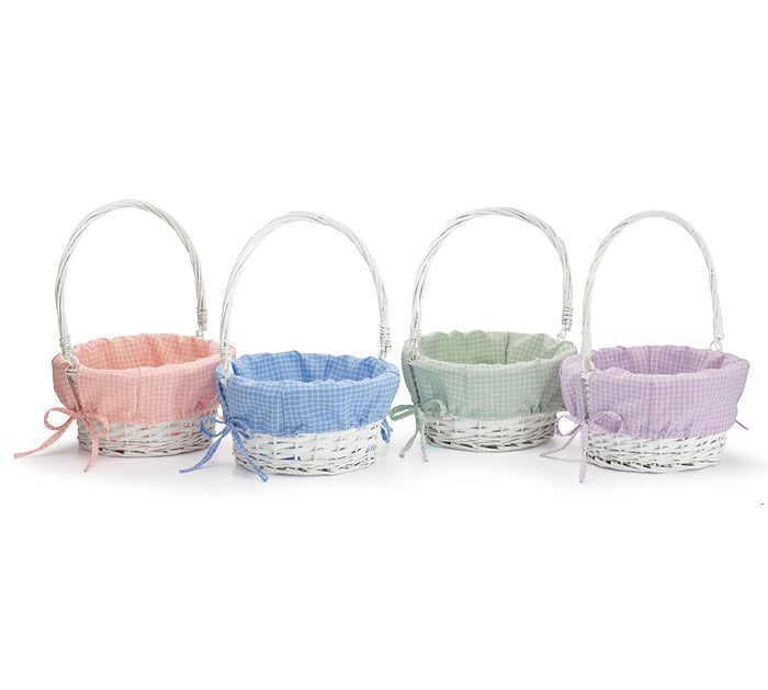 Moveable Handle Willow Basket with Liner