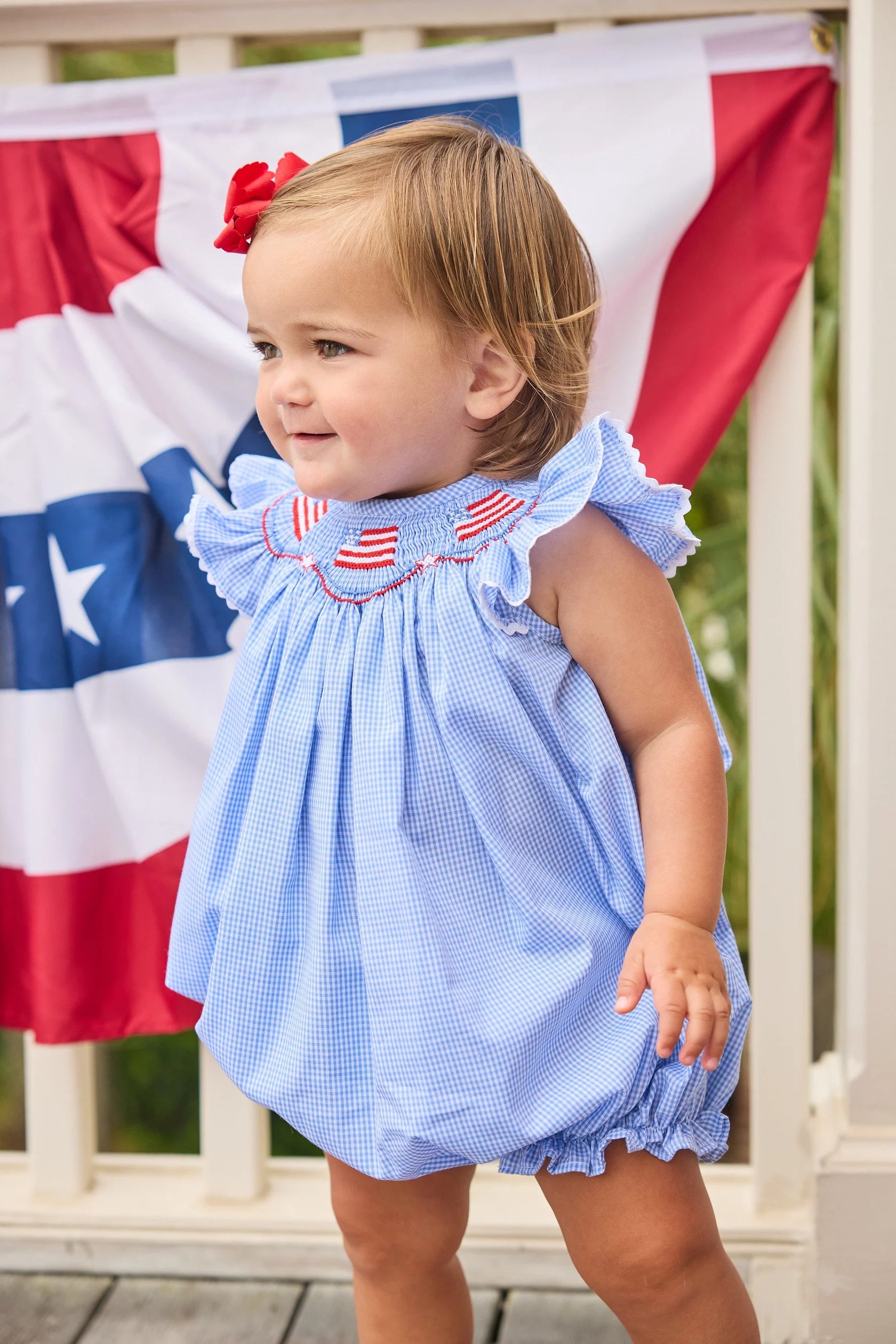 Smocked Bishop Bubble- Flag
