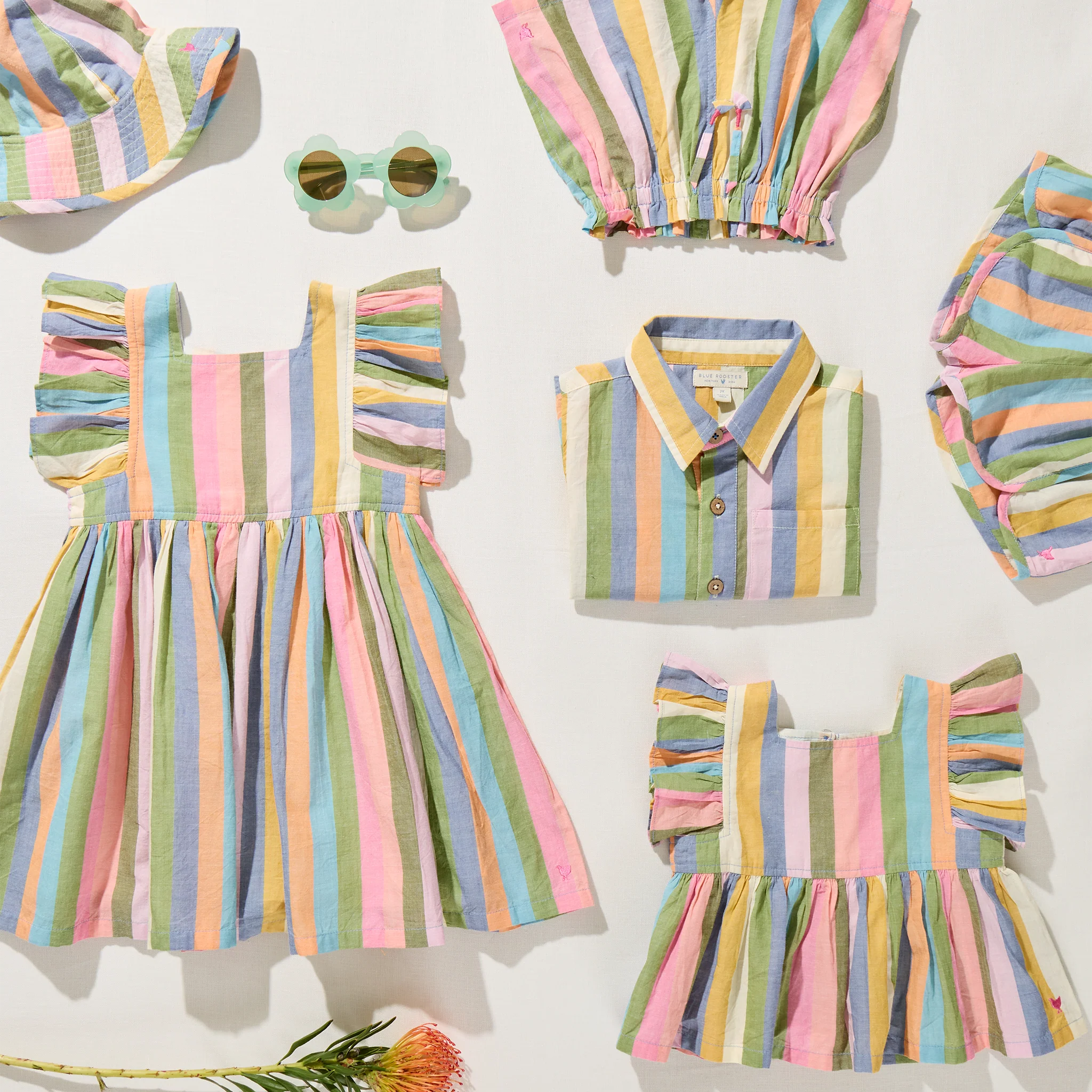 Baby Girls Elsie Set- Parade Stripe