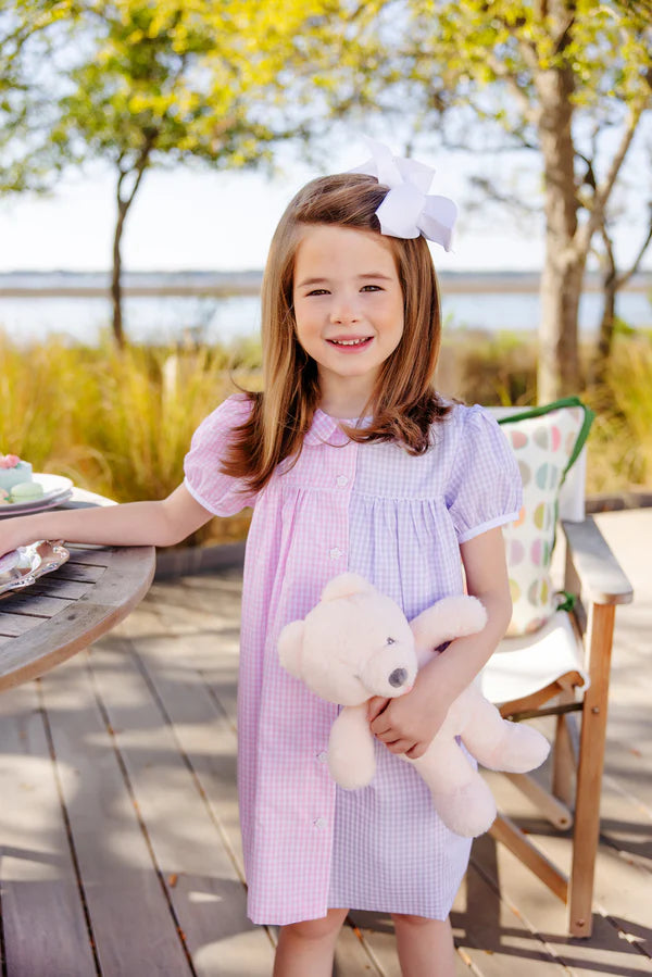 Tabitha's Teachers Pet Dress- Pink Greenbriar Gingham/ Lauderdale Lavender
