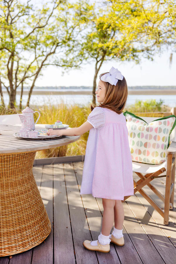 Tabitha's Teachers Pet Dress- Pink Greenbriar Gingham/ Lauderdale Lavender