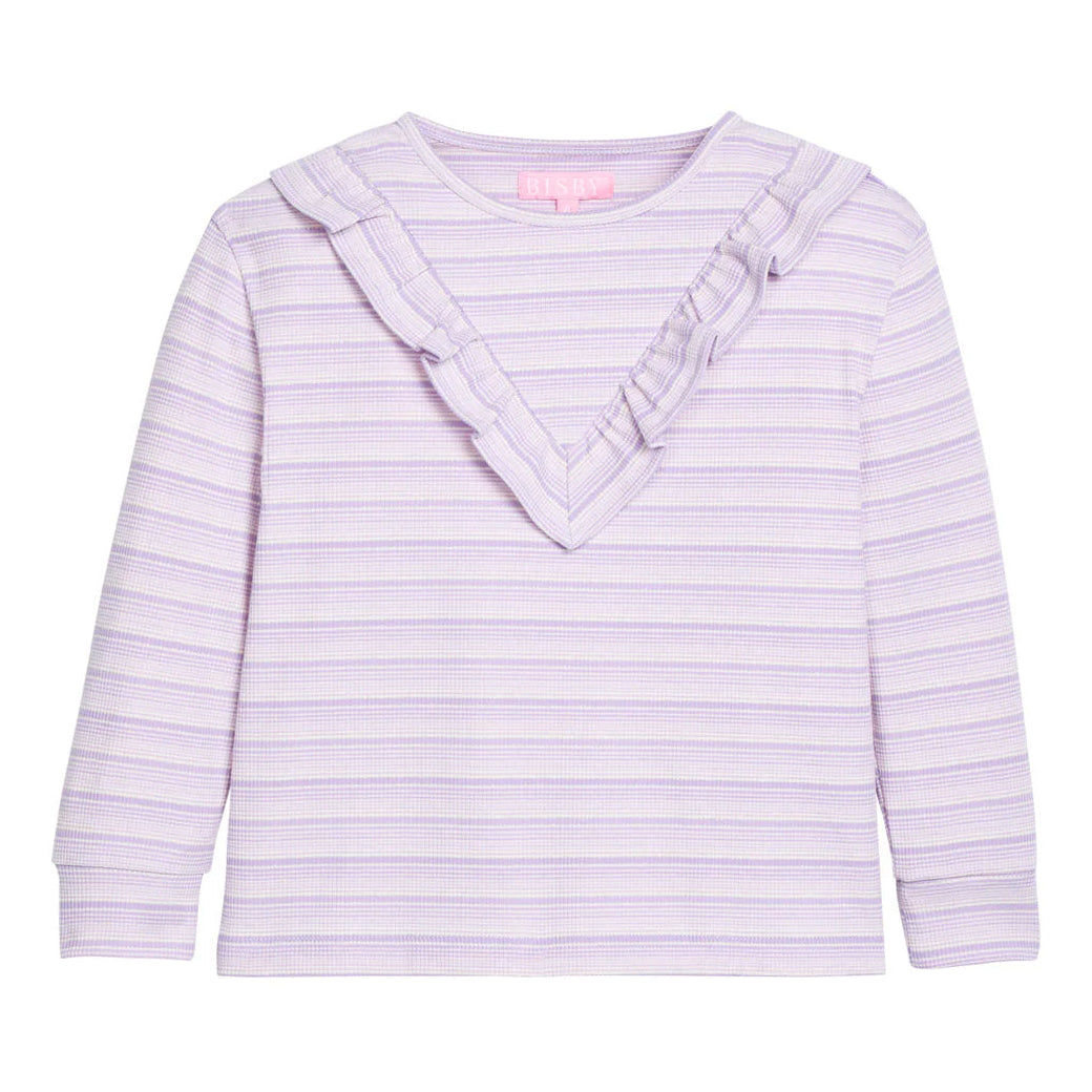 Aspen Tee- Lavender Sparkle Stripe