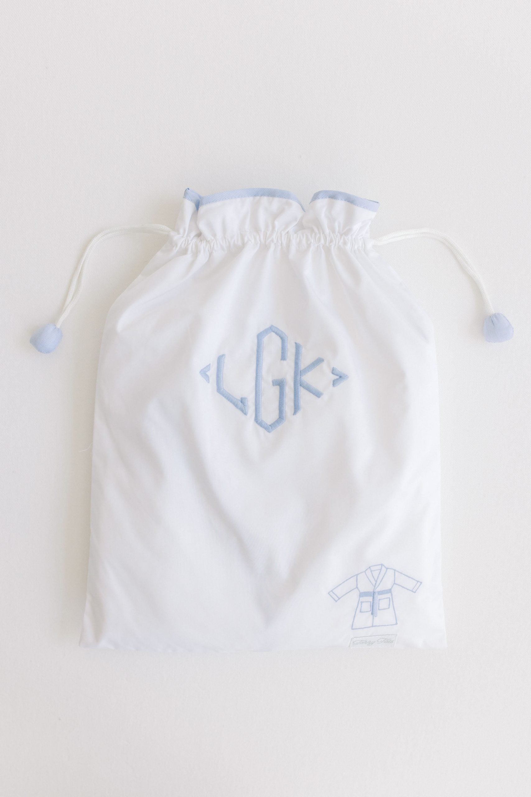 Bathrobe- Blue Pinstripe