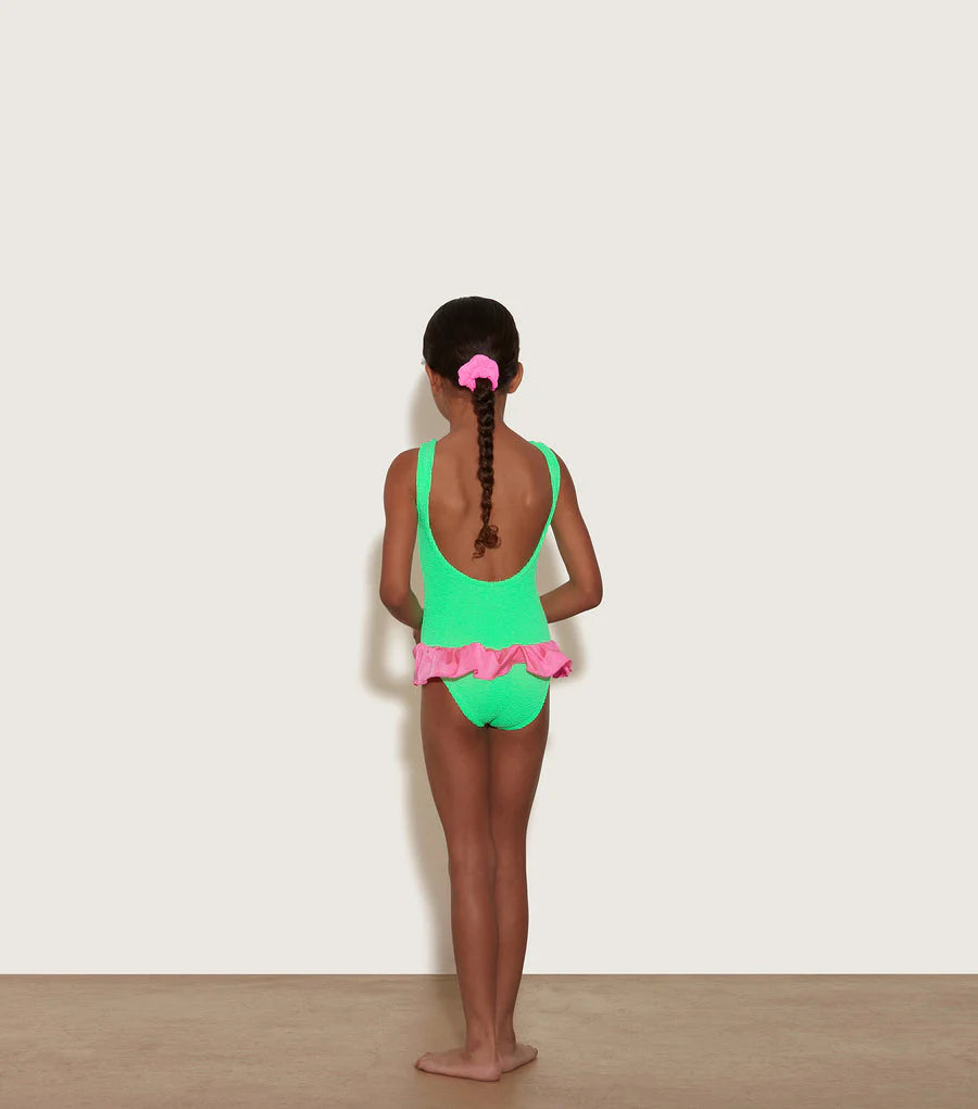 Kids Denise Swim (Ages 3 to 6)- Lime/Bubblegum
